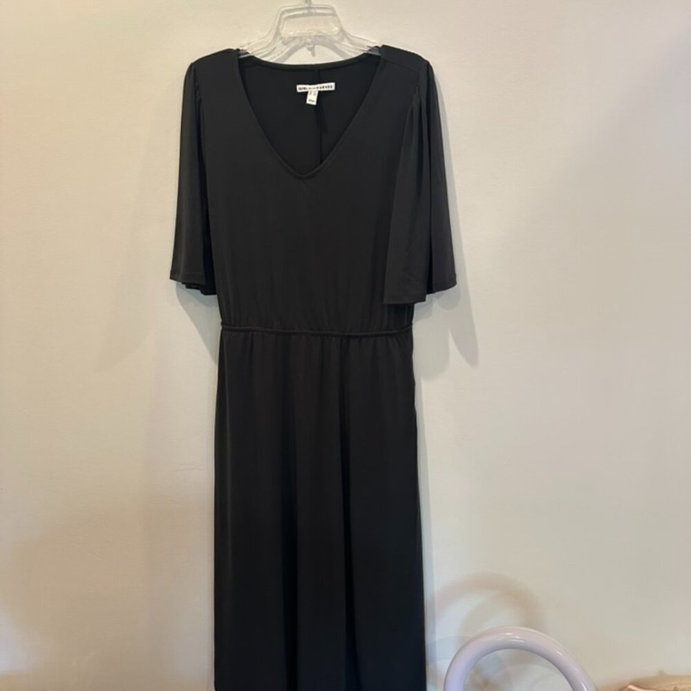 Black ladies comfy soft dress